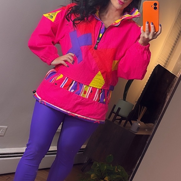 Vintage Retro Neon Obermeyer Ski Shell Jacket - Picture 10 of 10